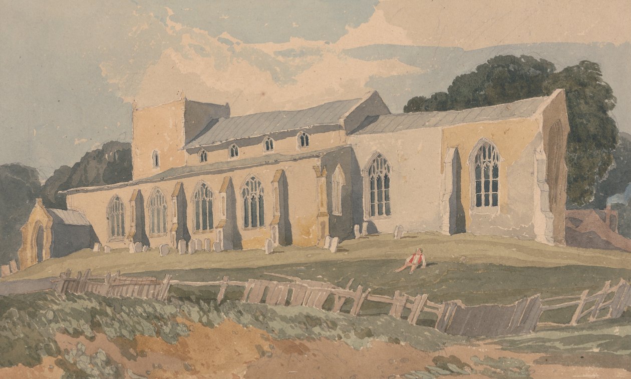 Blickling Church, Norfolk, fra Sørøst av John Sell Cotman