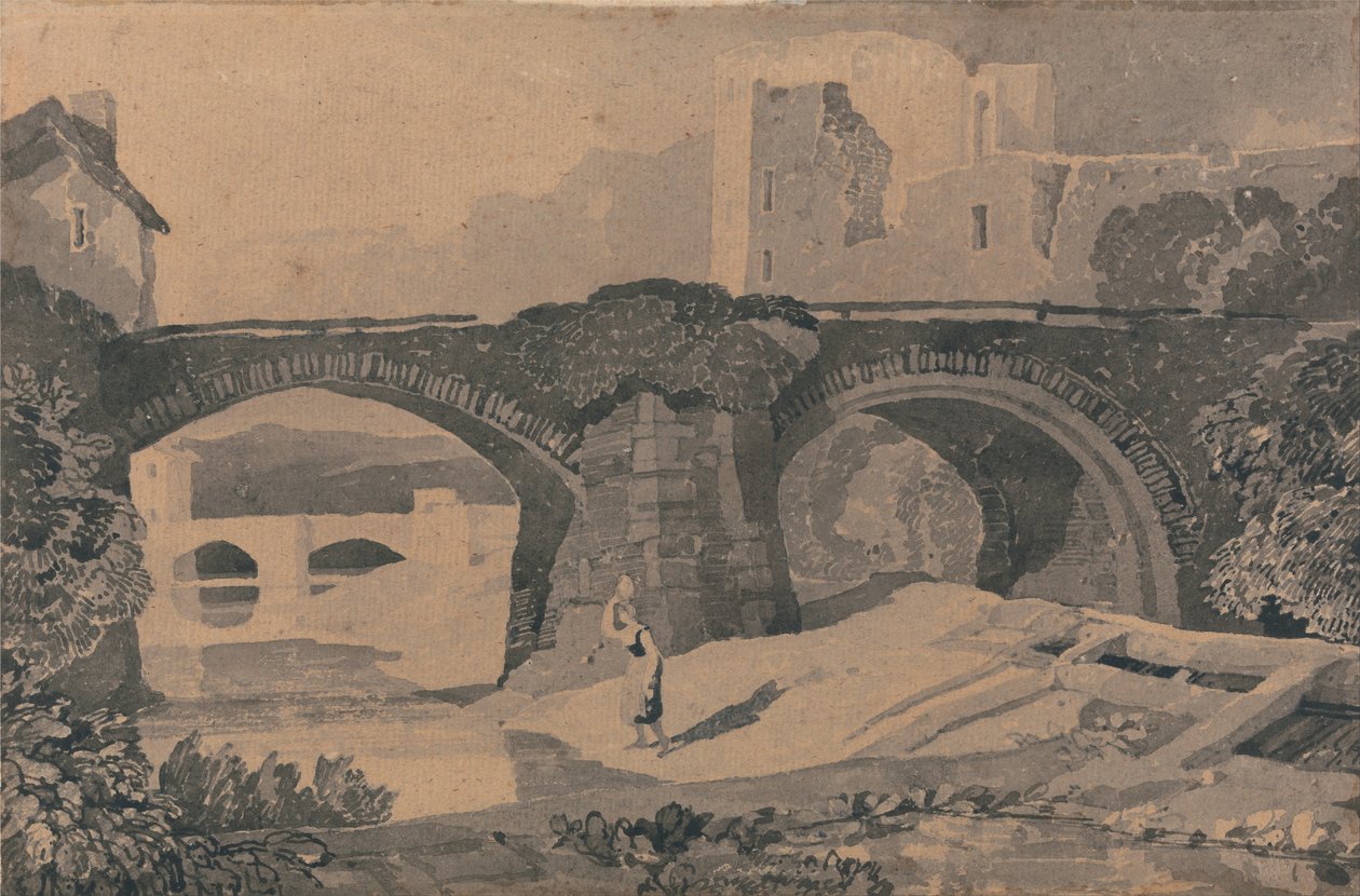 Brecon Bridge, Yorkshire av John Sell Cotman