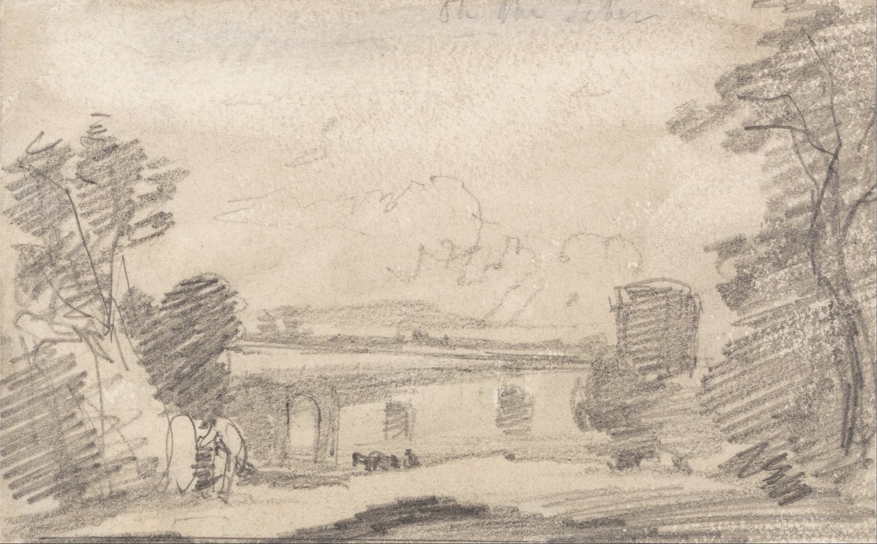 Bridge and Ruin, etter Richard Wilson; På Tiberen av John Sell Cotman