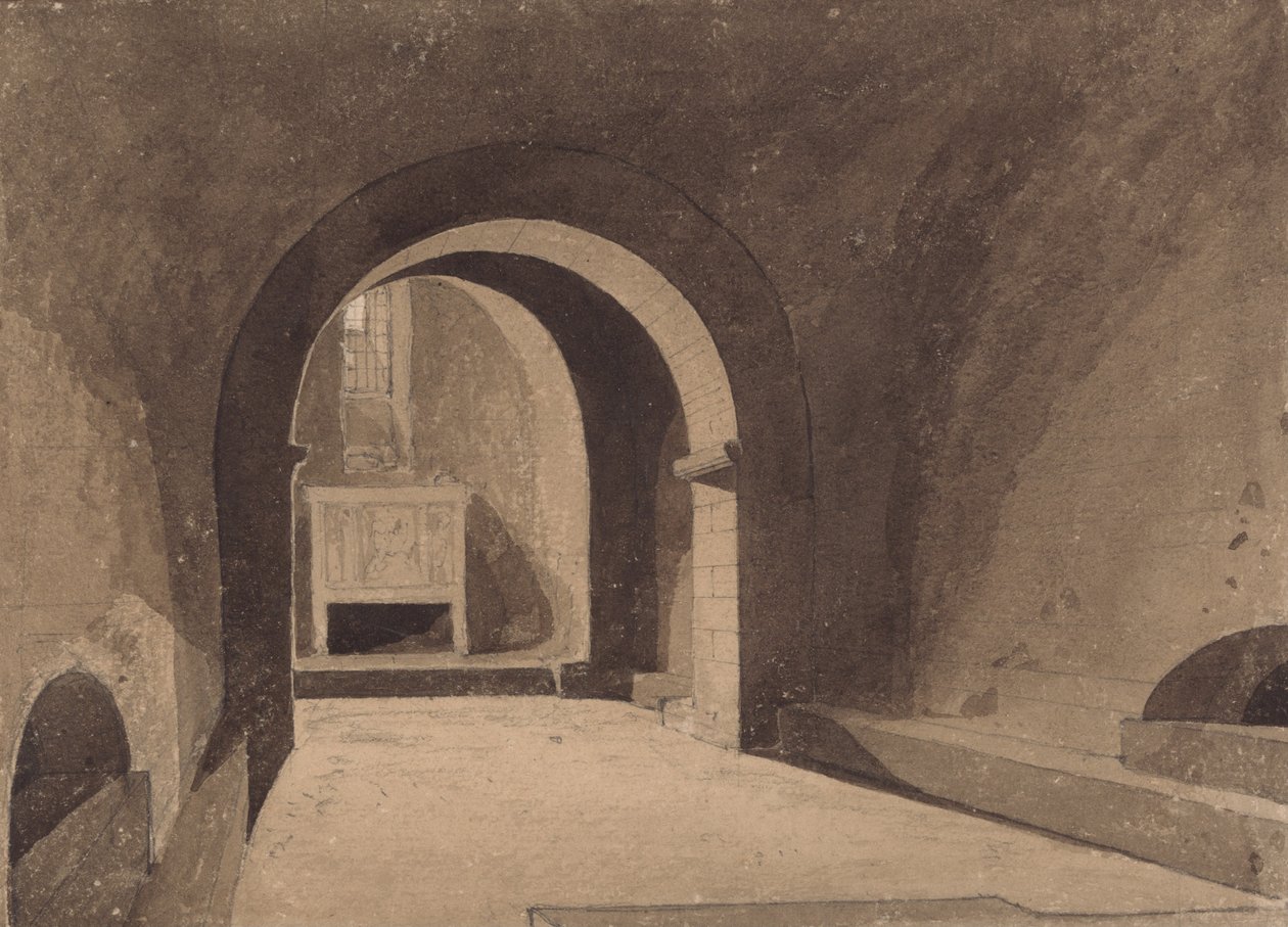 Crypt of Saint Gervais, Rouen, Normandie av John Sell Cotman