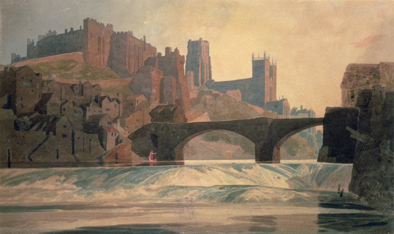 Durham Castle and Cathedral, ca. 1809-10 av John Sell Cotman