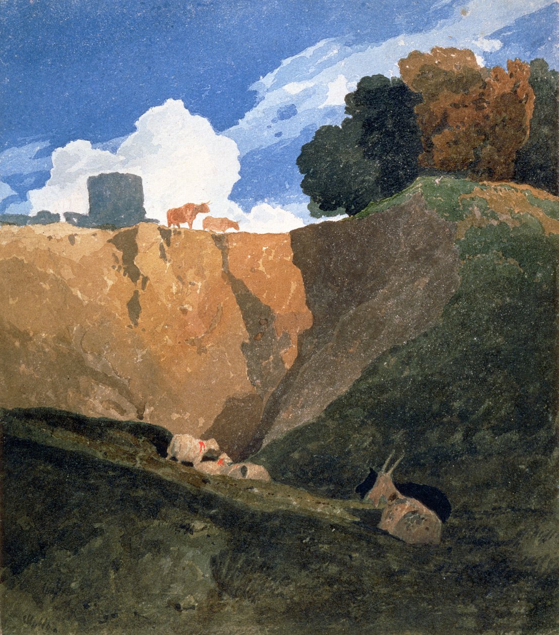 Mergelgropen, ca. 1809-10 av John Sell Cotman