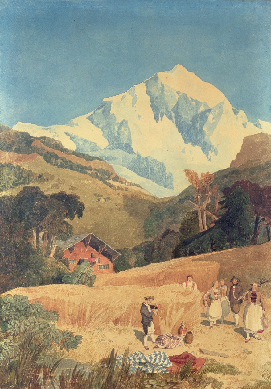 Utsikt over Jungfrau-Horn, 1809 av John Sell Cotman