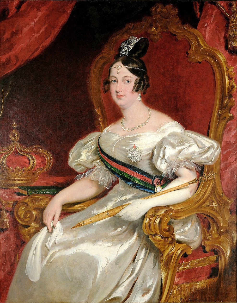 Portrett av D. Maria II, dronning av Portugal 1819-1853 av John Simpson