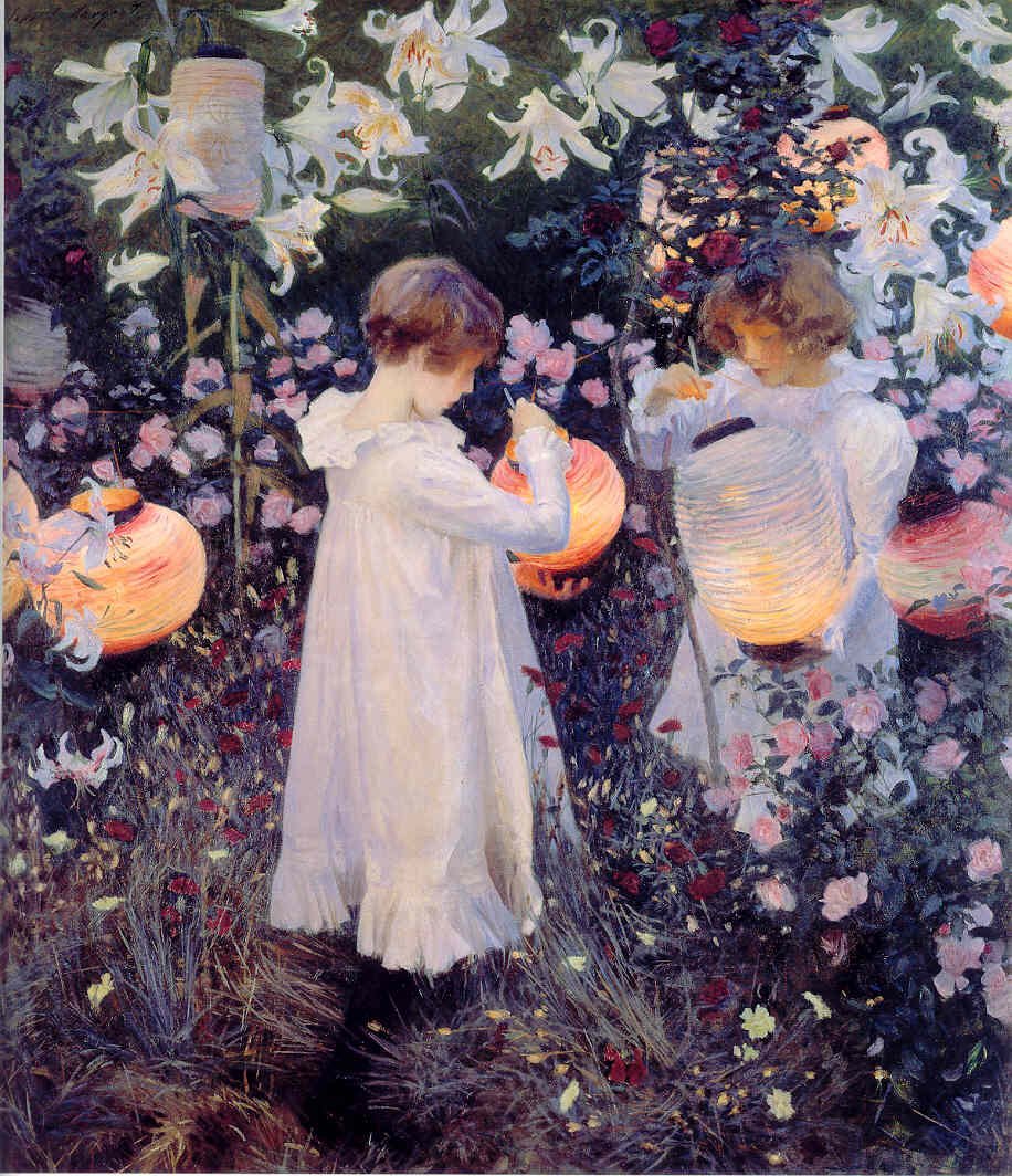 Carnation, Lily, Lily, RosenTysk: Nelke, Lilie, Lilie, Rosen av John Singer Sargent