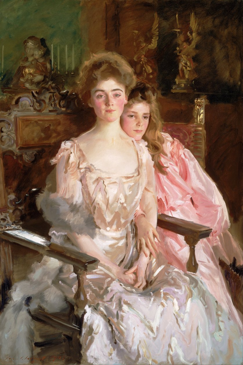 Fru Fiske Warren (Gretchen Osgood) og hennes datter Rachel av John Singer Sargent