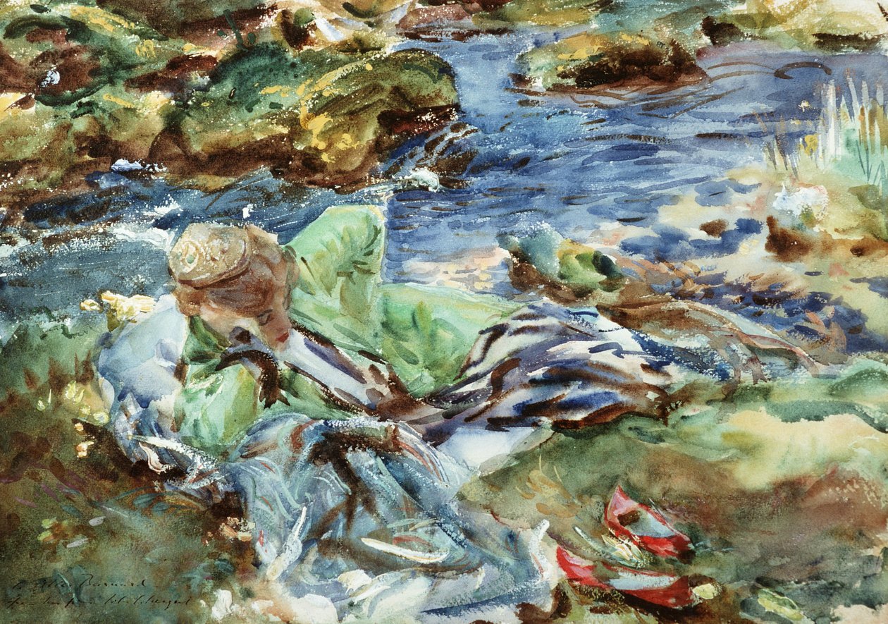 Tyrkisk kvinne ved en bekk av John Singer Sargent