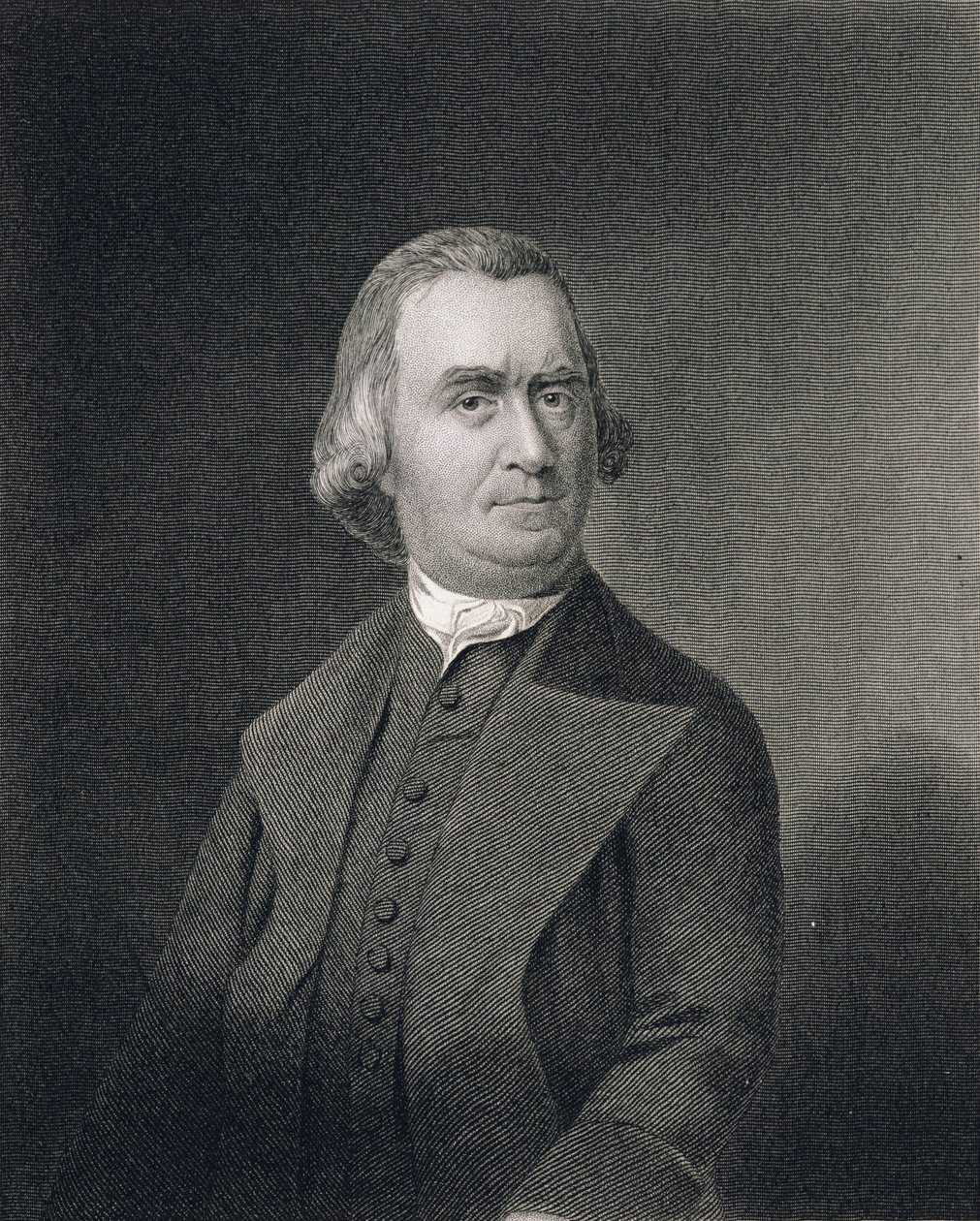 Samuel Adams, gravert av GF Storm (fl.c.1834) etter en tegning av originalen av James Barton Longacre (1794-1869) av John Singleton Copley