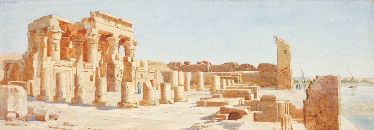 Tempel ved Kom-Ombo, Øvre Egypt, ca. 1907-10 av John Somerscales