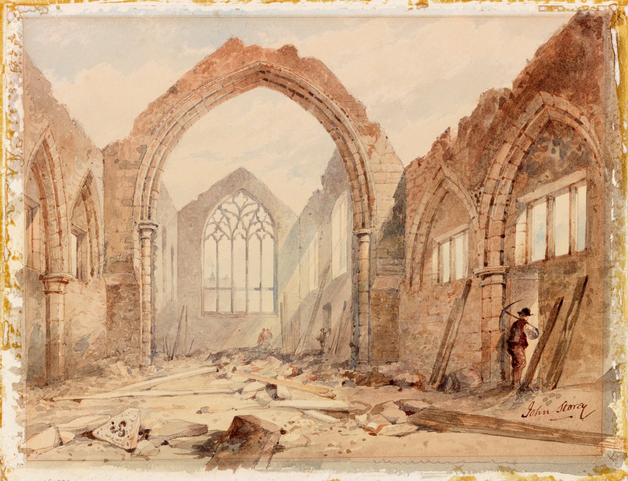 St. Mary's Chapel, Westgate Road, 1881 (blekk, blyant og wc på papir) av John Storey