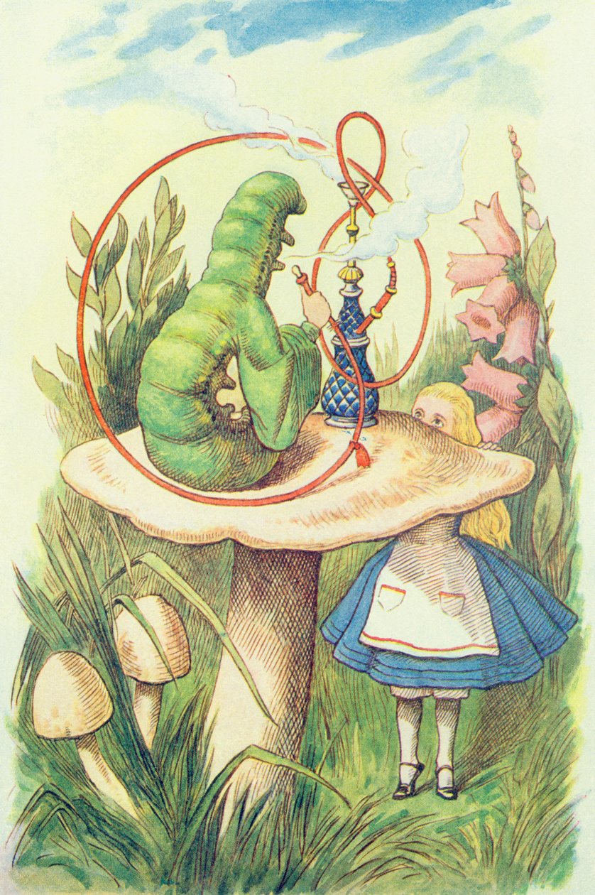Alice Meets the Caterpillar, illustrasjon fra 