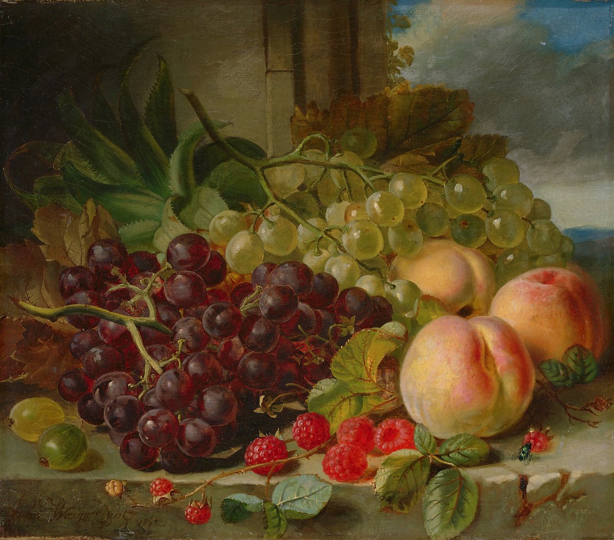 Stilleben med frukt, 1862 av John Wainwright