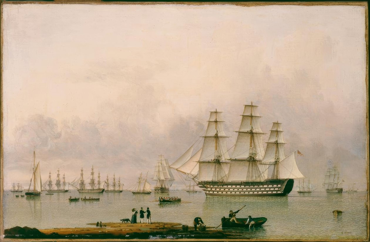 H.M.S.Queen i Portsmouth / Ward of Hull av John Ward of Hull