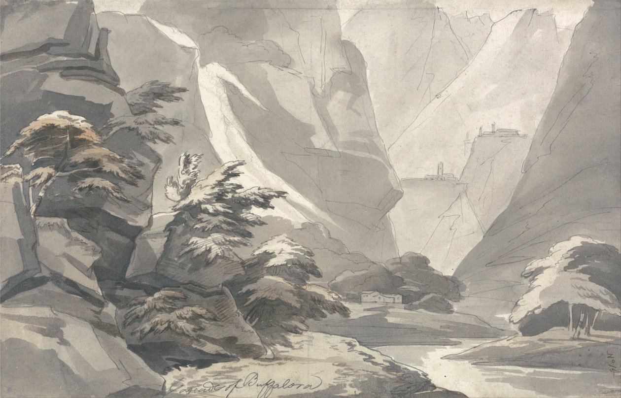 Cascade of Buffalora av John Warwick Smith