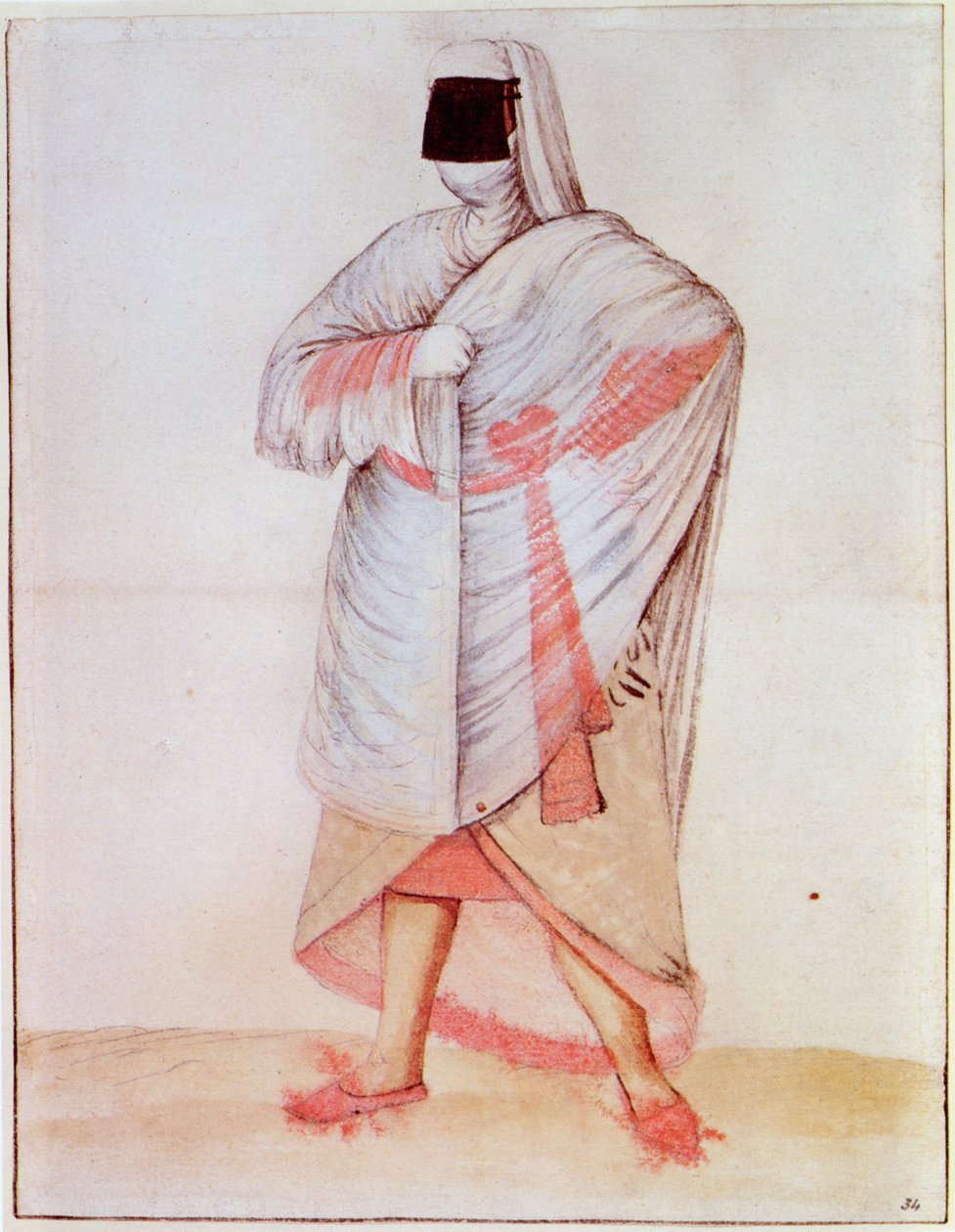 Tyrkisk kvinne (litografi) av John White