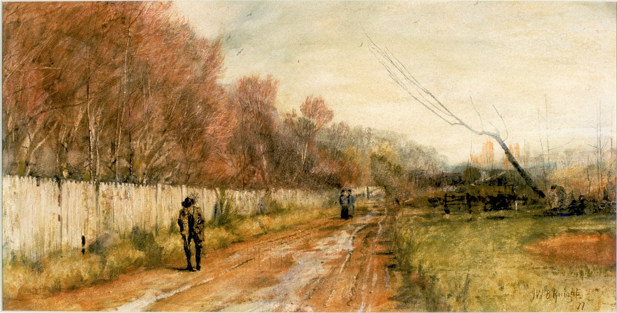 Høstlandskap (kroppsfarge) av John William Buxton Knight