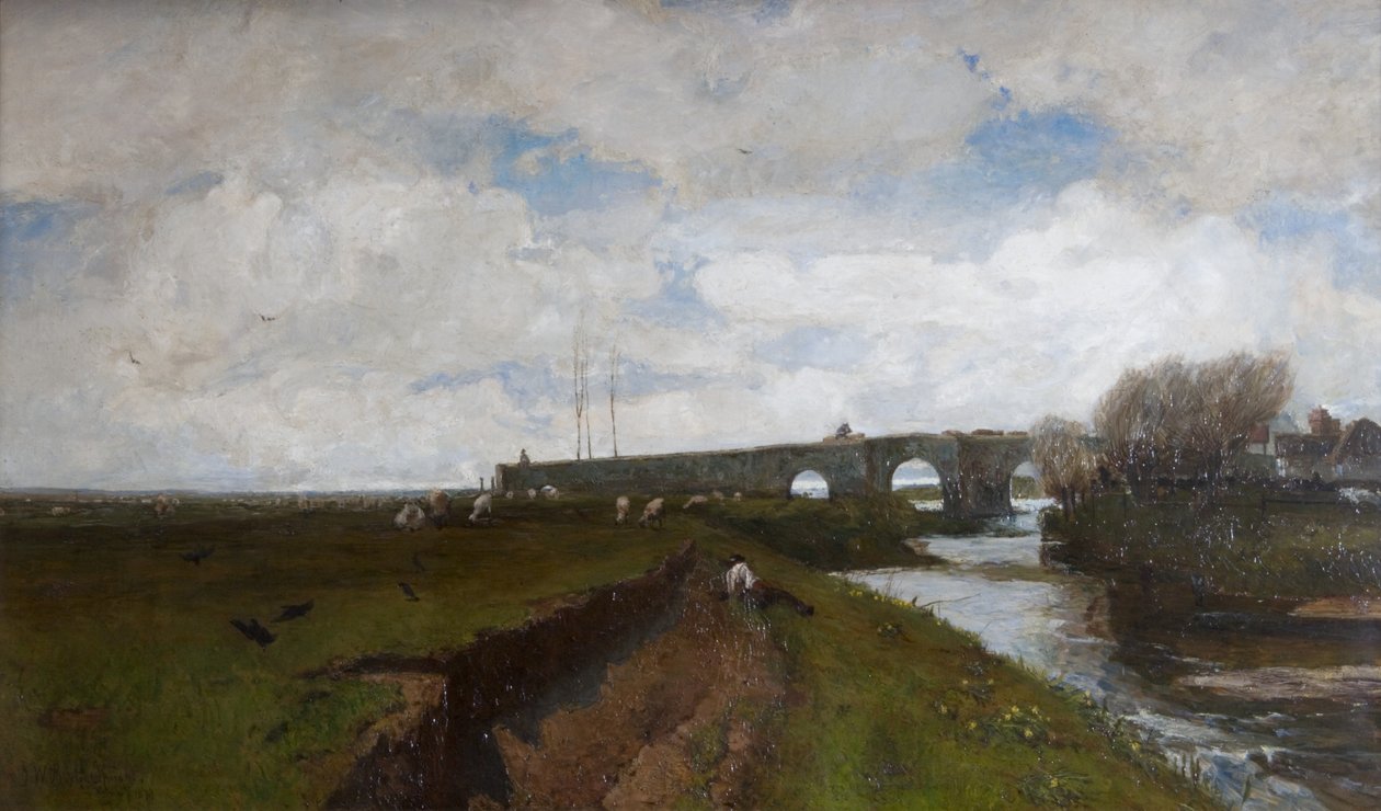 On the Medway - Breezy March av John William Buxton Knight