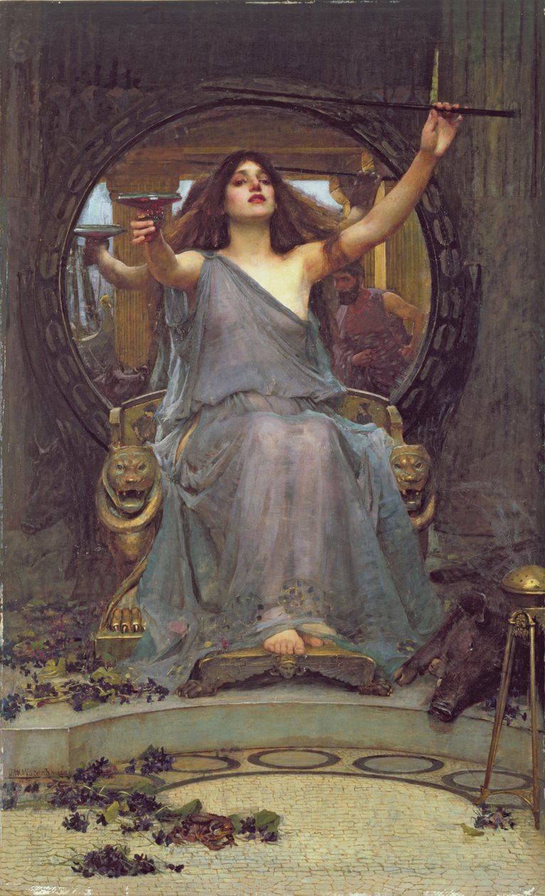 Circe tilbyr koppen til Ulysses, 1891 av John William Waterhouse