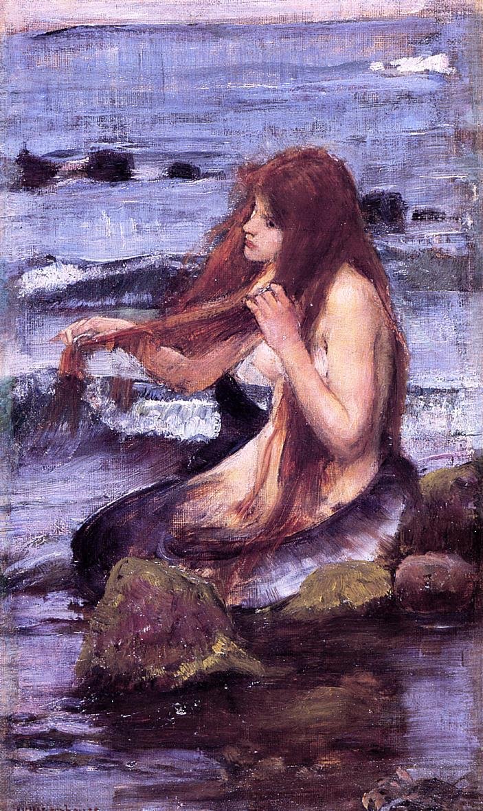 Skisse for en havfrue av John William Waterhouse