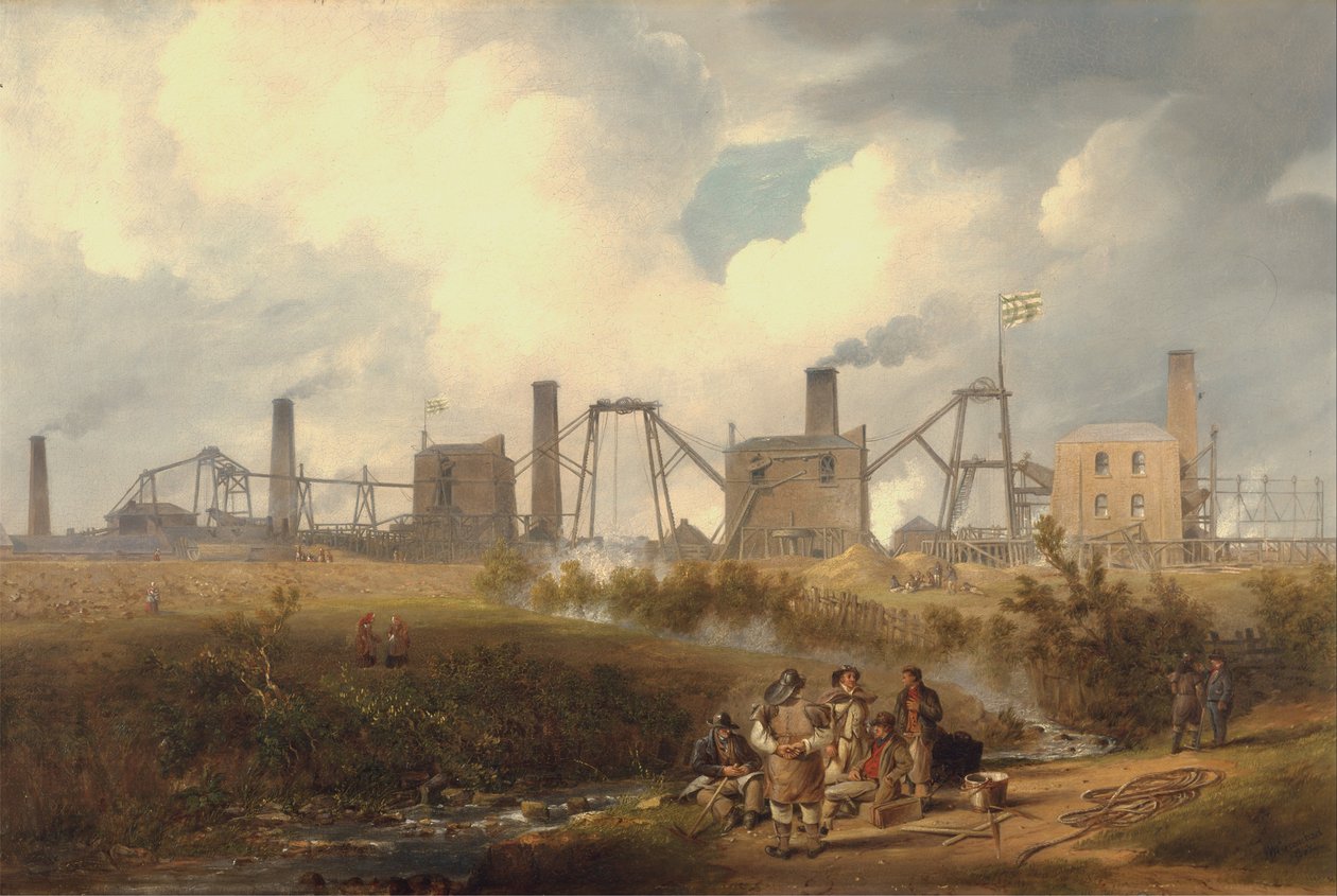 En utsikt over Murton Colliery nær Seaham, County Durham av John Wilson Carmichael
