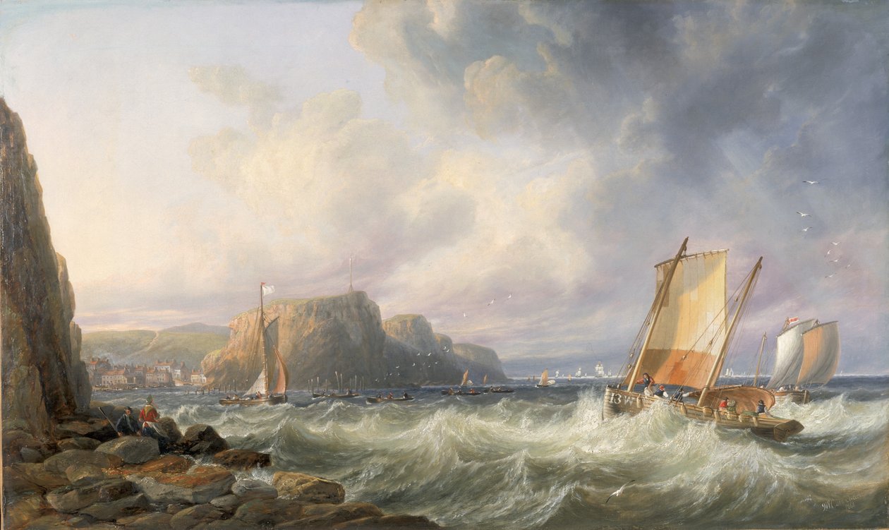 Utenfor Yorkshire Coast (Staithes) av John Wilson Carmichael
