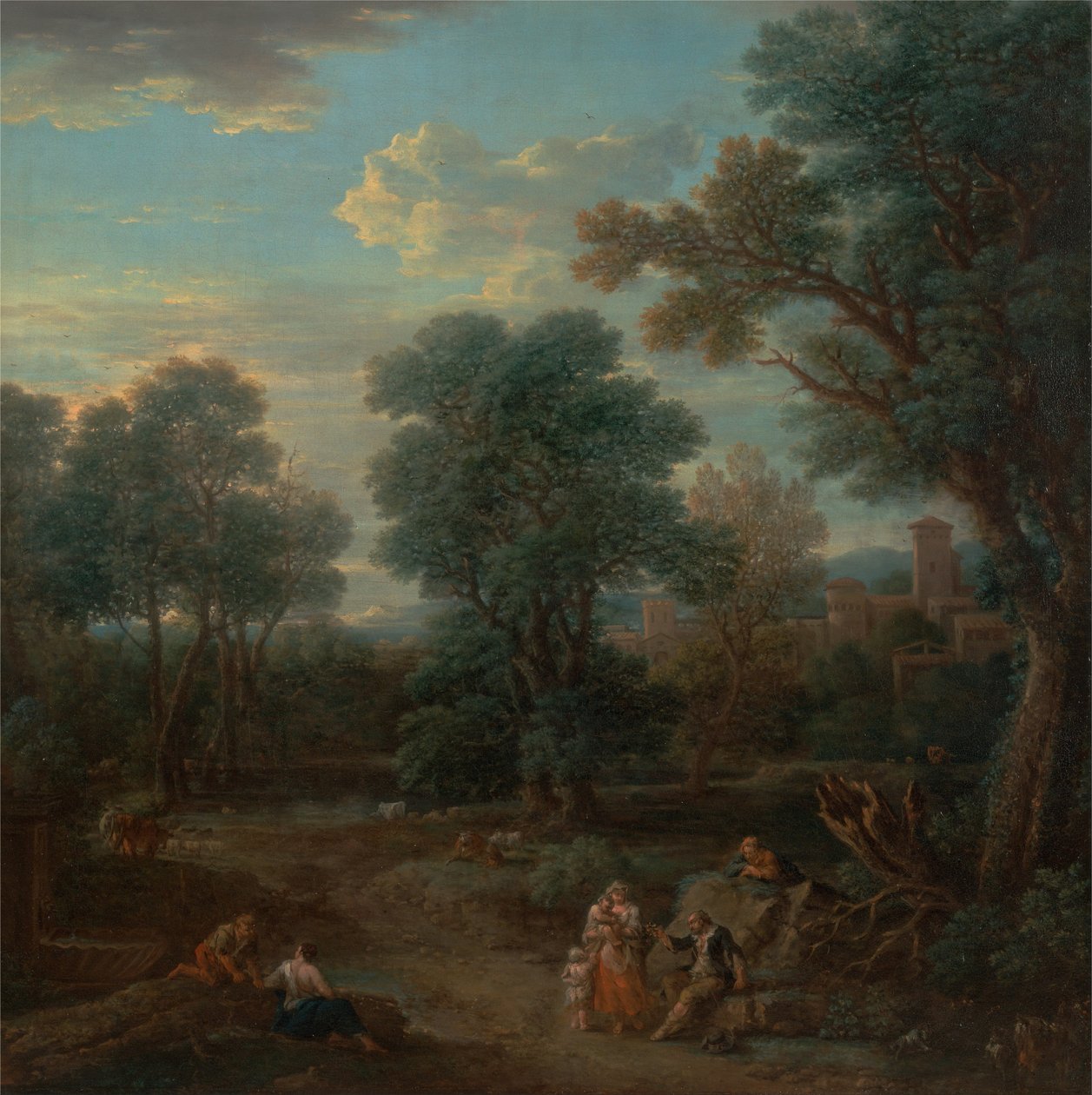 Klassisk landskap- morgen av John Wootton
