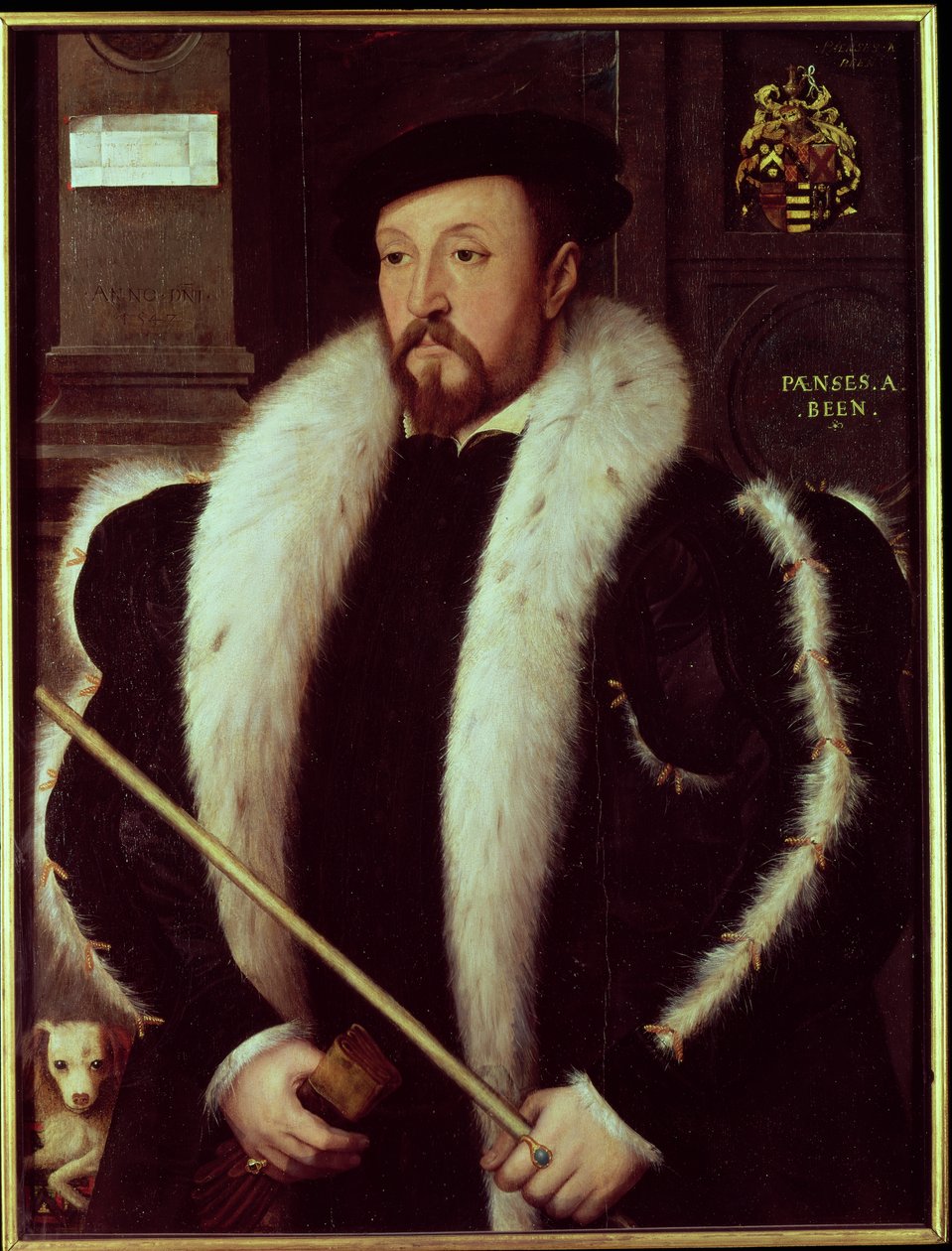 Thomas Wentworth, 1. baron Wentworth av Nettlestead, 1549 (panel) av John Bettes the Younger