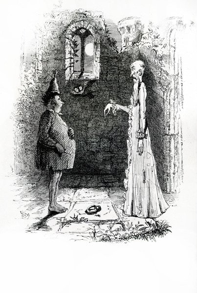 The Ghost (gravering) av John (after) Leech