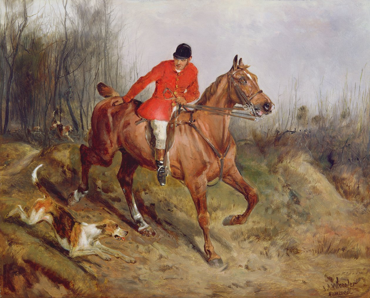 Jaktscene av John Alfred Wheeler