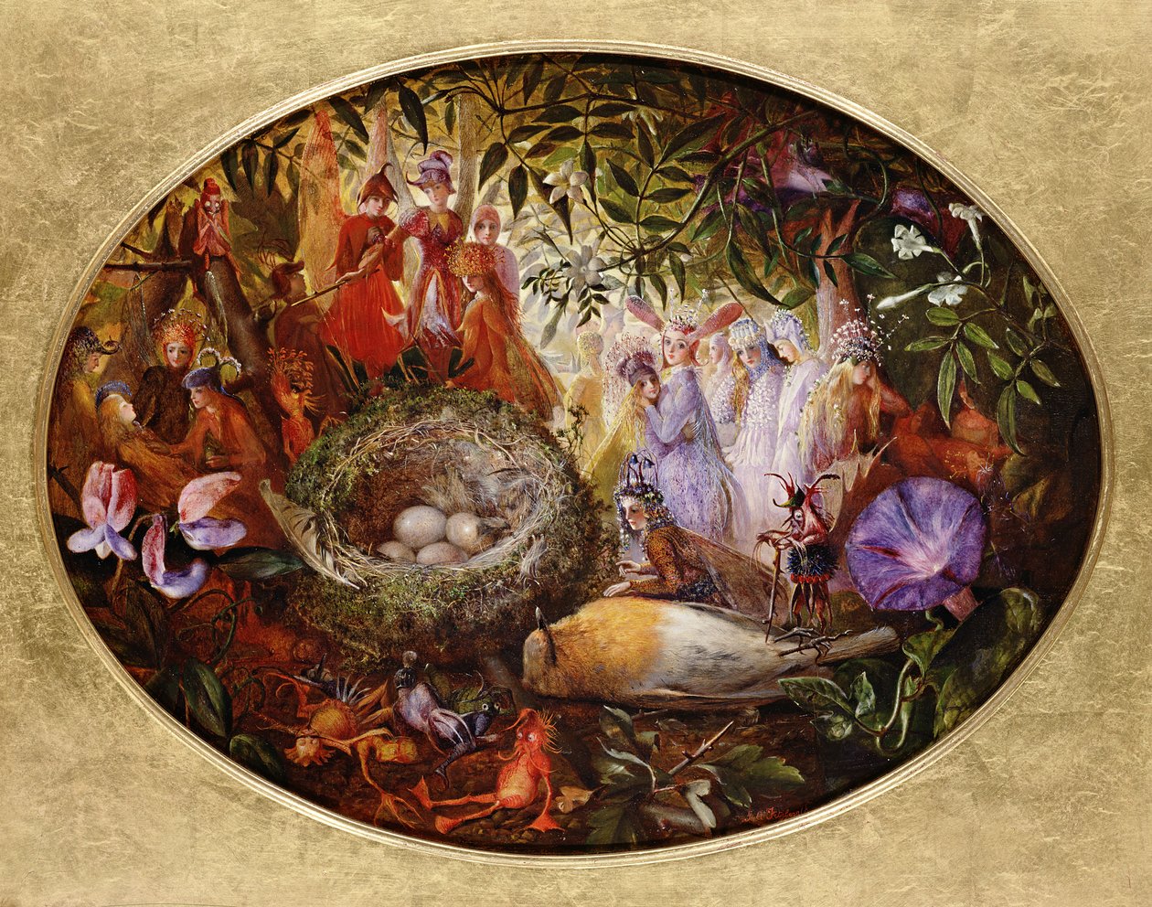 Cock Robins død av John Anster Fitzgerald