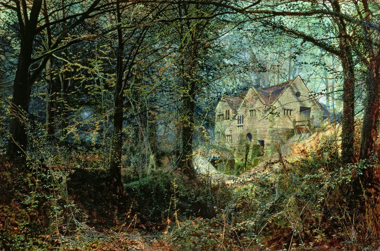 Autumn Glory: The Old Mill av John Atkinson Grimshaw