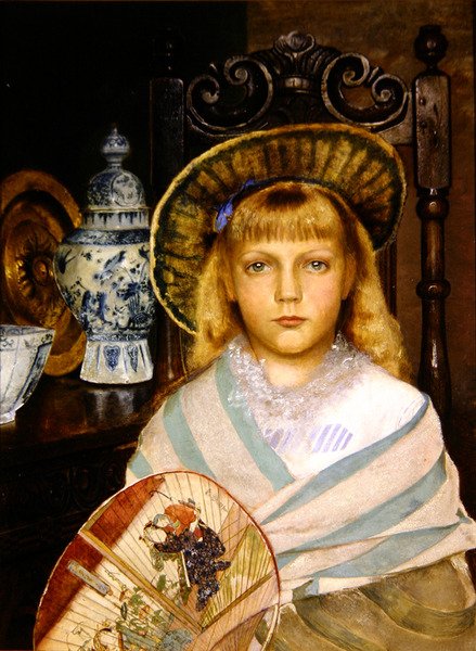 Enid (olje på lerret) av John Atkinson Grimshaw