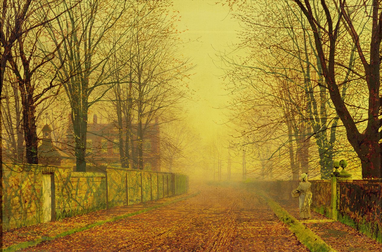 Evening Glow, ca. 1884 (olje på lerret) av John Atkinson Grimshaw