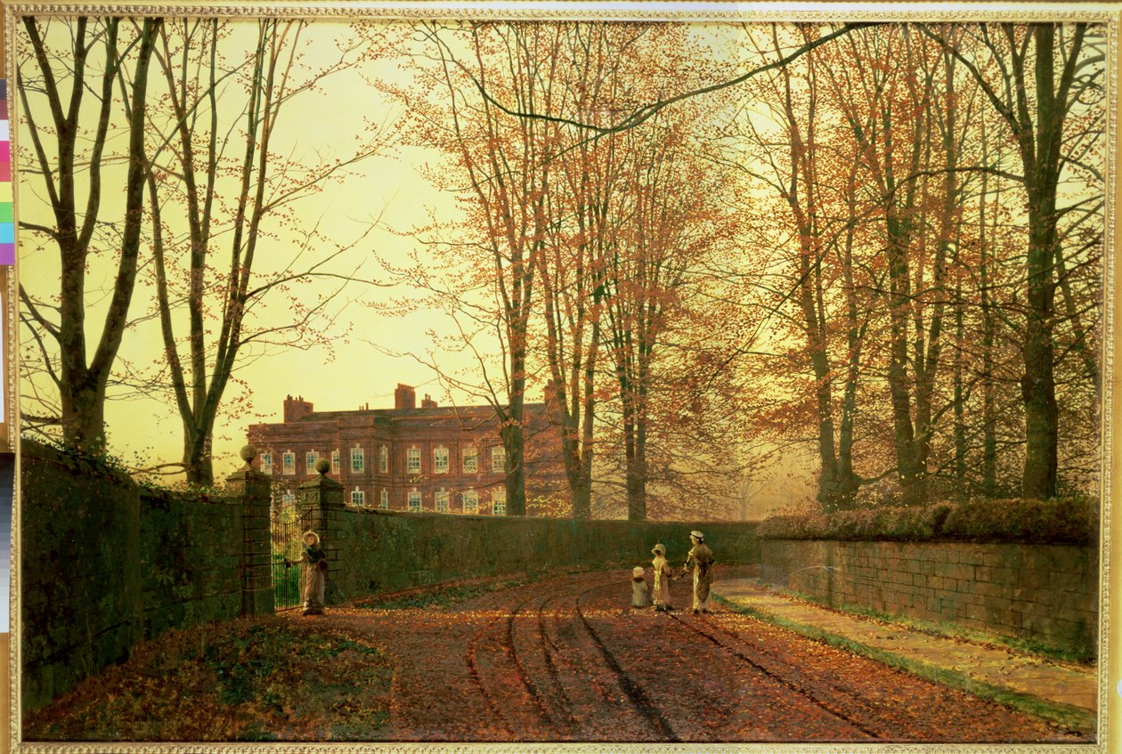 Går til kirken, 1880 av John Atkinson Grimshaw