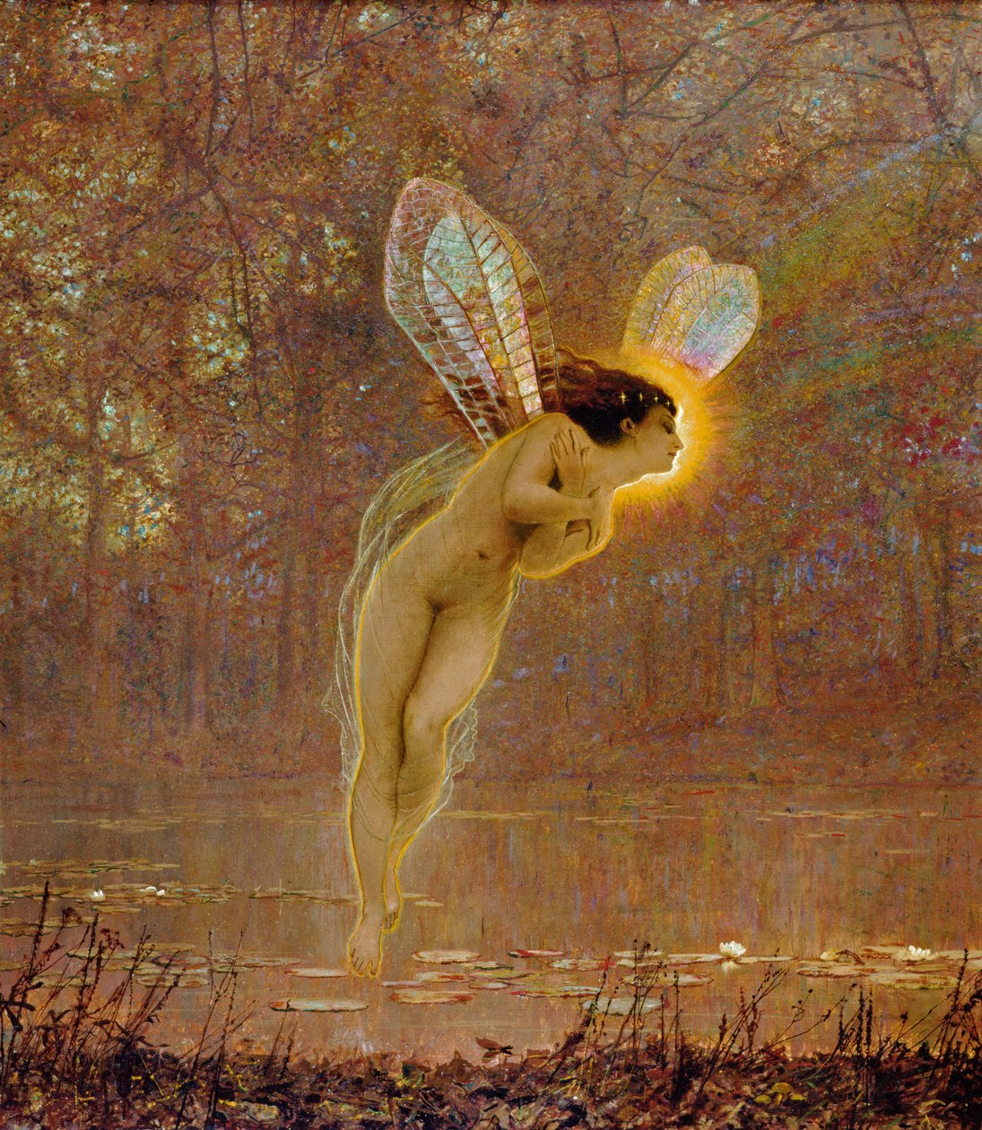 Iris, detalj av feen av John Atkinson Grimshaw