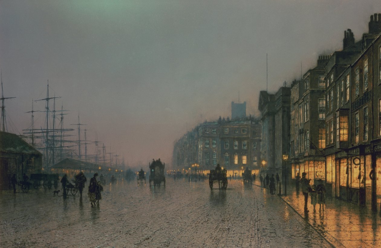 Liverpool Docks fra Wapping, ca. 1870, av John Atkinson Grimshaw