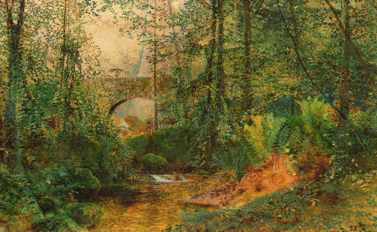 Elvelandskap av John Atkinson Grimshaw