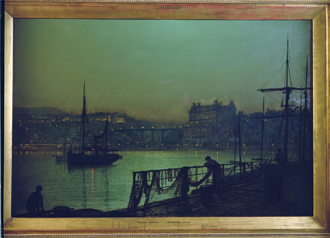 Scarborough: Lys av John Atkinson Grimshaw