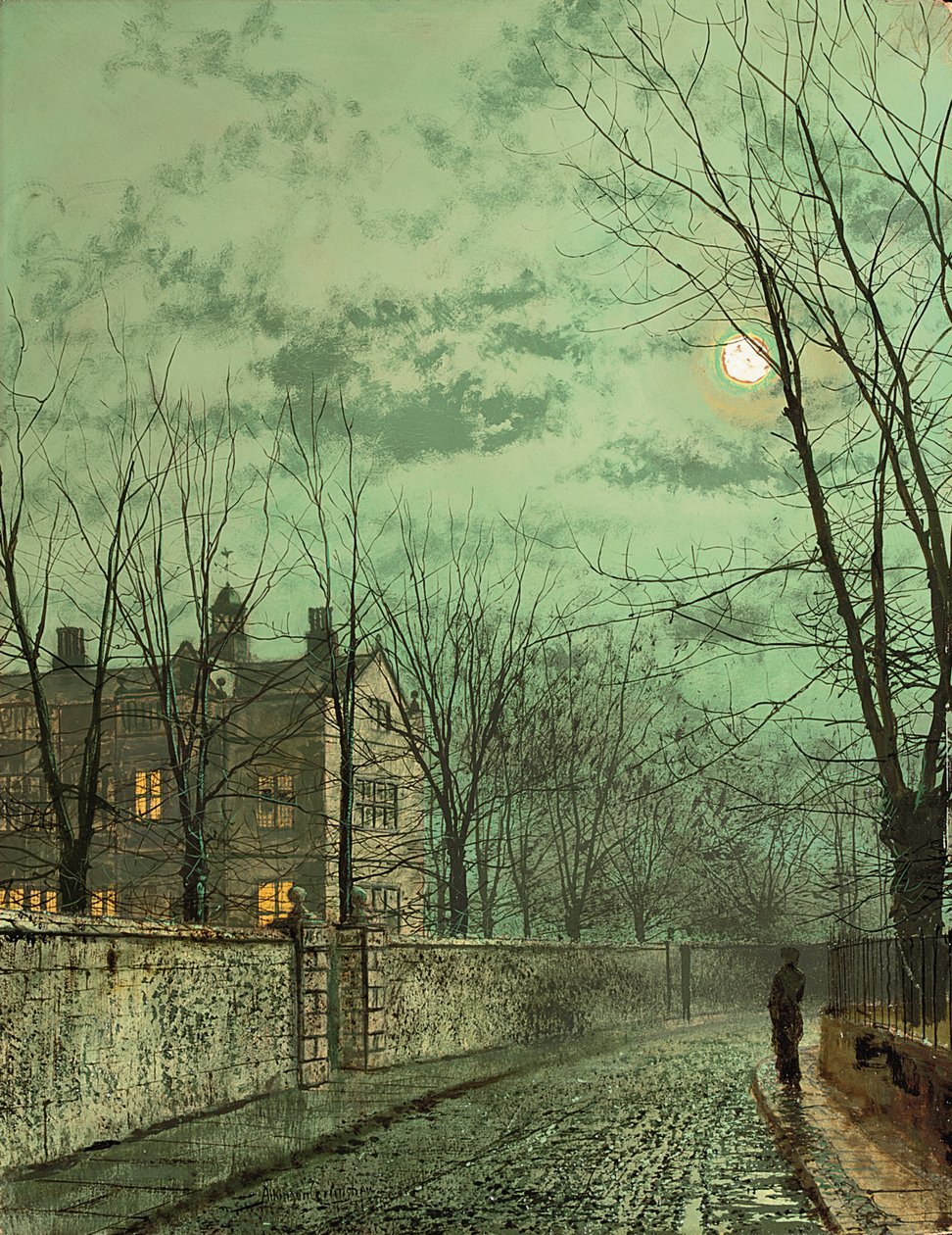 Under månestrålene, 1887 av John Atkinson Grimshaw