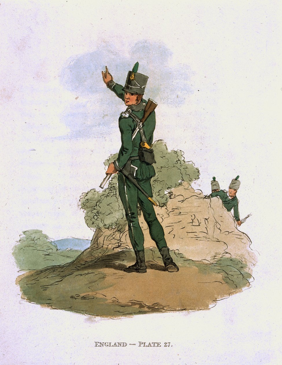 Riflemen, ca 1813 av John Augustus Atkinson