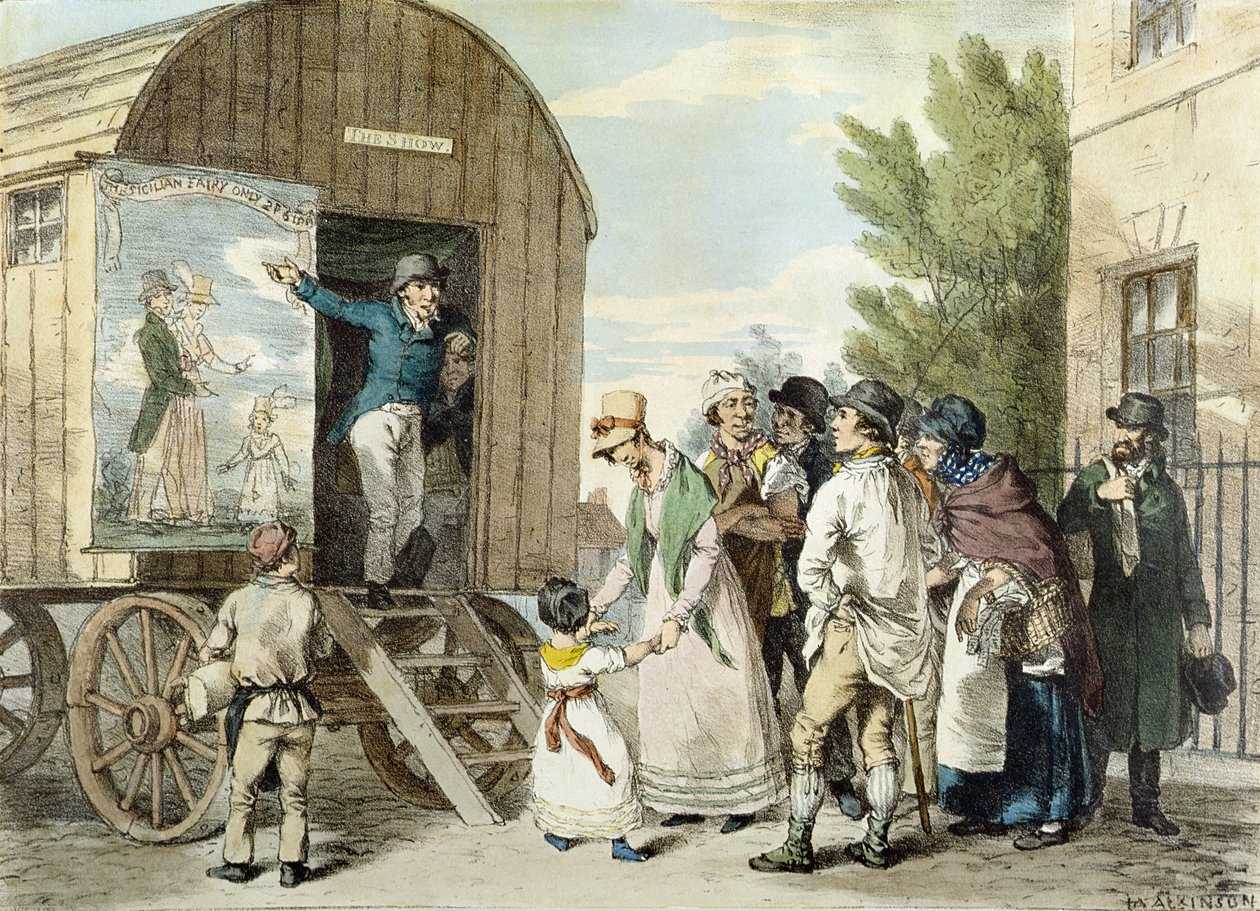 The Fairs: The Show, ca. 1821 av John Augustus Atkinson