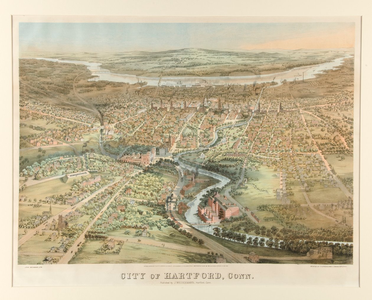Byen Hartford, Conn. av John Bachmann