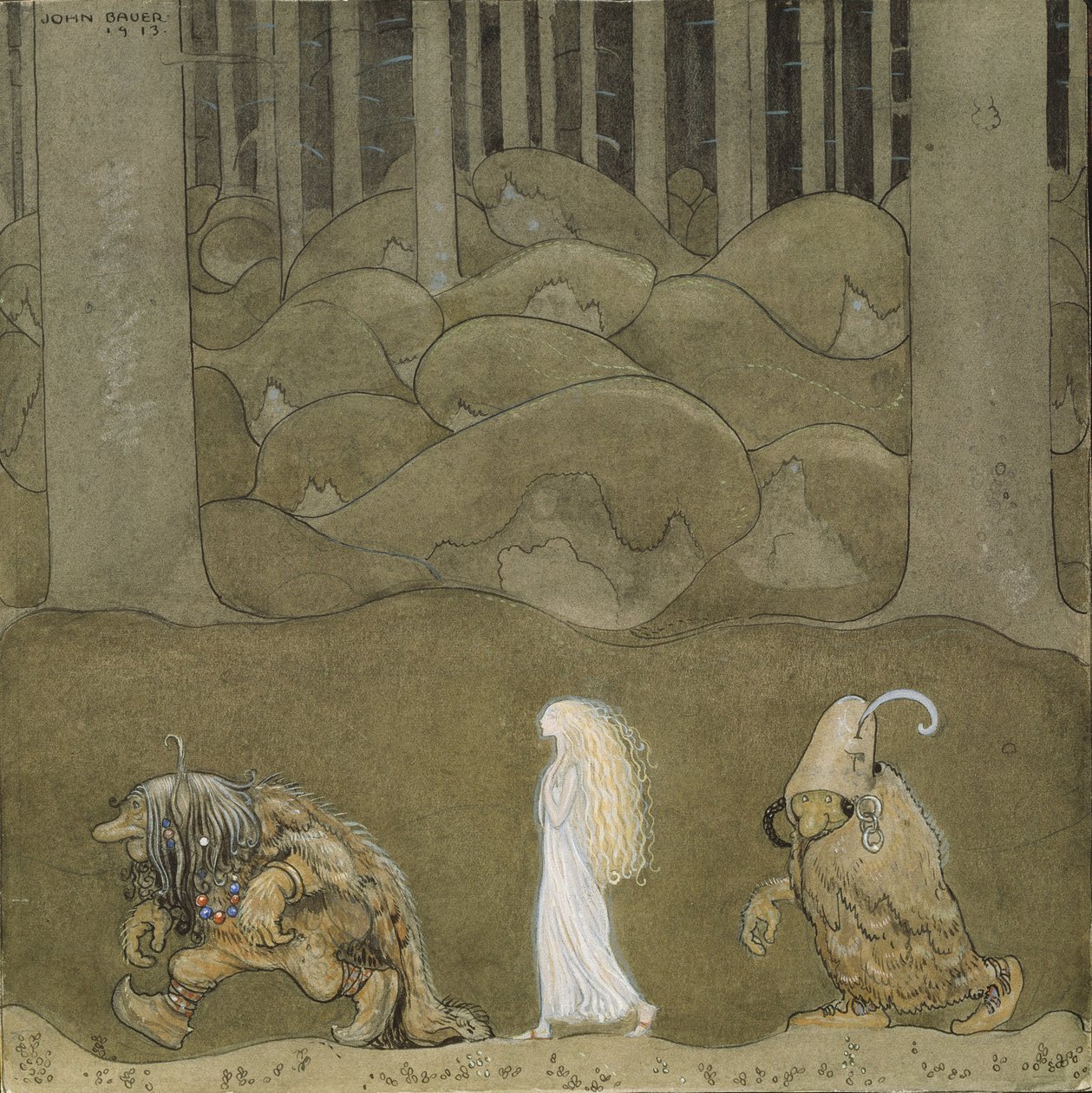 Prinsessen og trollene av John Bauer