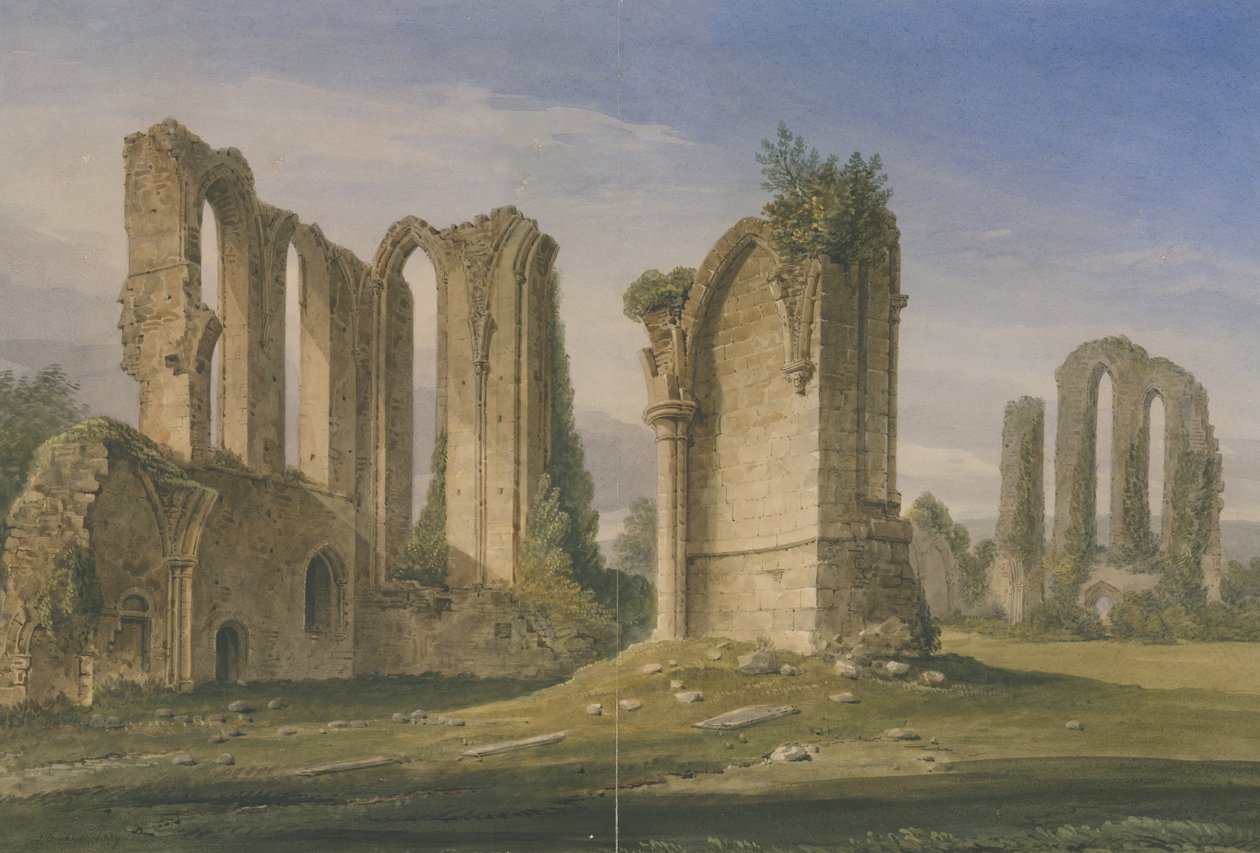 Croxden Abbey: vannfargemaleri av John Buckler