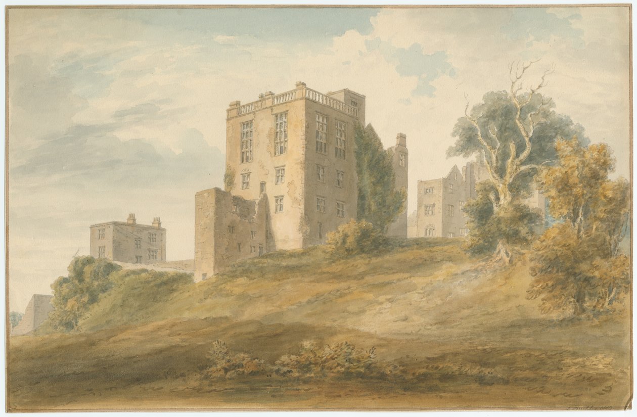 Derbyshire - Hardwick Hall [Gamle] - Rester av John Buckler