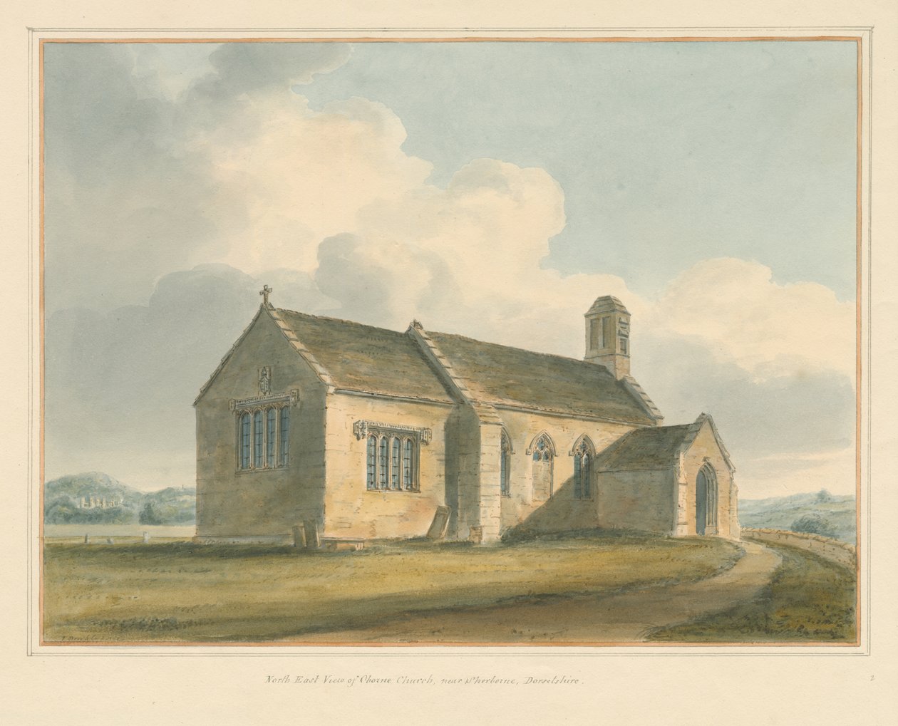 Dorset - Chorne kirke, 1802 av John Buckler