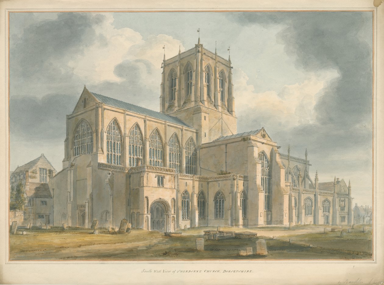 Dorset - Sherborne Church, 1802 av John Buckler