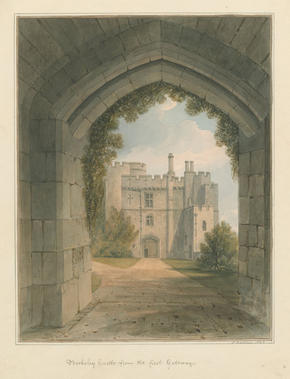 Gloucestershire - Berkeley Castle, 1823 av John Buckler