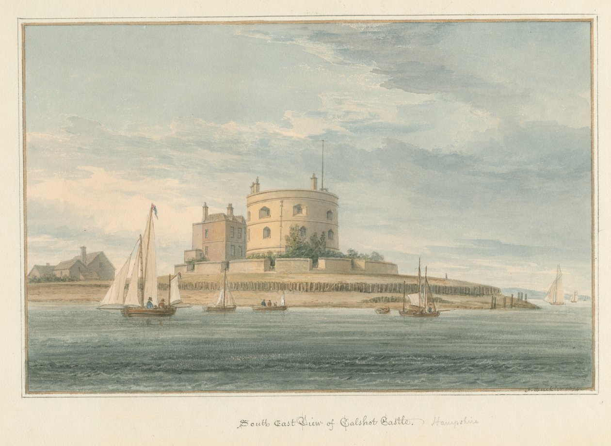 Hampshire - Calshot Castle, 1824 av John Buckler