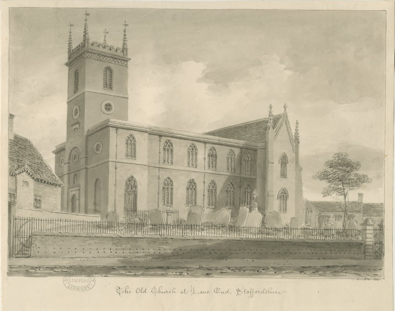 Lane End kirke av John Buckler